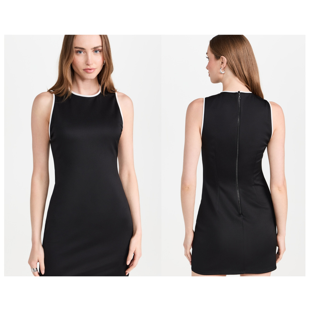 ALICE + OLIVIA Edris Contrast-Trim Sleeveless Minidress - Picture 5 of 10